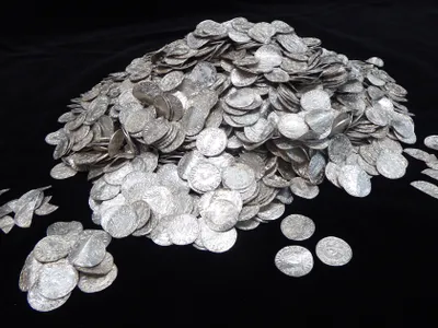 A group of metal detectorists discovered the hoard of coins in southern England in 2019.