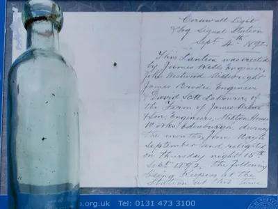 The letter inside the glass bottle was dated&nbsp;September 4, 1892.