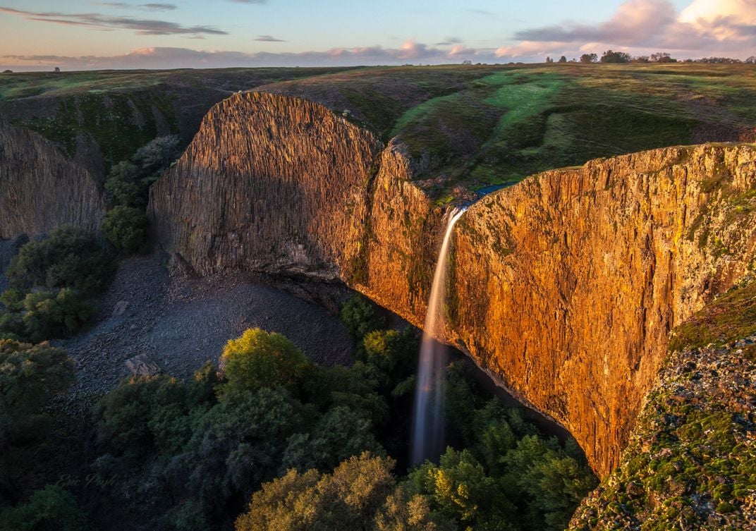 waterfall located on Table Mountain