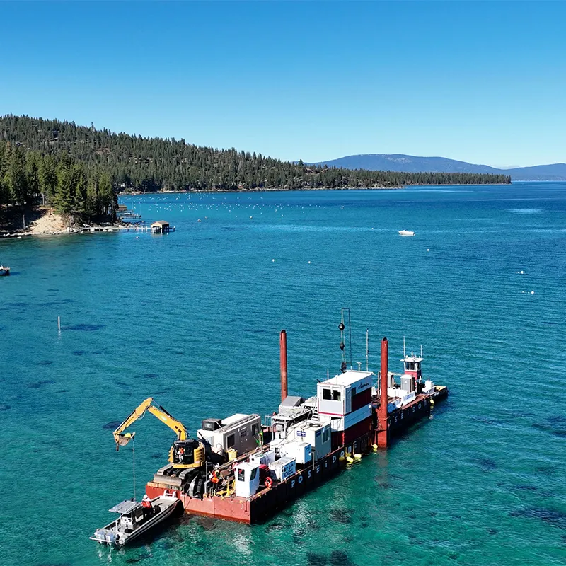 barge on Lake Tahoe