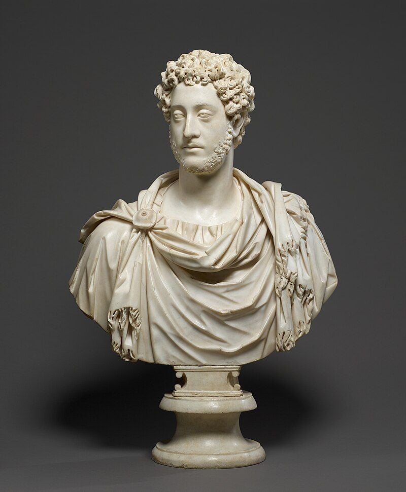 A bust of Emperor Commodus