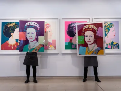 Prints from Warhol&#39;s Reigning Queens series&nbsp;ahead of a 2021 Christie&#39;s sale. These portraits depict the United Kingdom&#39;s Elizabeth II and&nbsp;Denmark&#39;s Margrethe II.