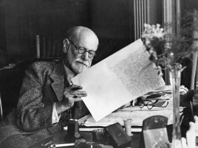 Sigmund Freud in the office of his Vienna home in 1930