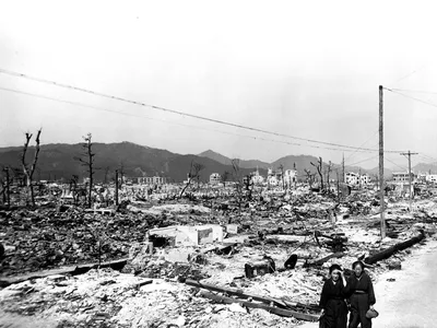 Hiroshima was left in ruins after American troops detonated a nuclear bomb on August 6, 1945.