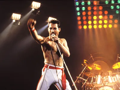 Freddie Mercury of Queen, 1982 Tour at the Various Locations in Oakland, California&nbsp;