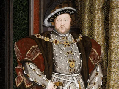 A portrait of Henry VIII, based on an original by Hans Holbein the Younger