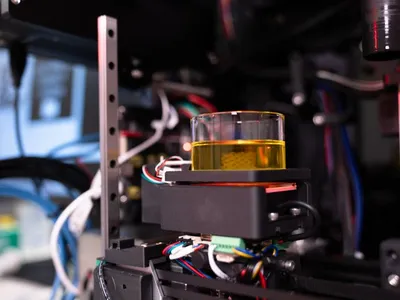 The 3D bioprinter at the Collins BioMicrosystems Laboratory at the University of Melbourne.