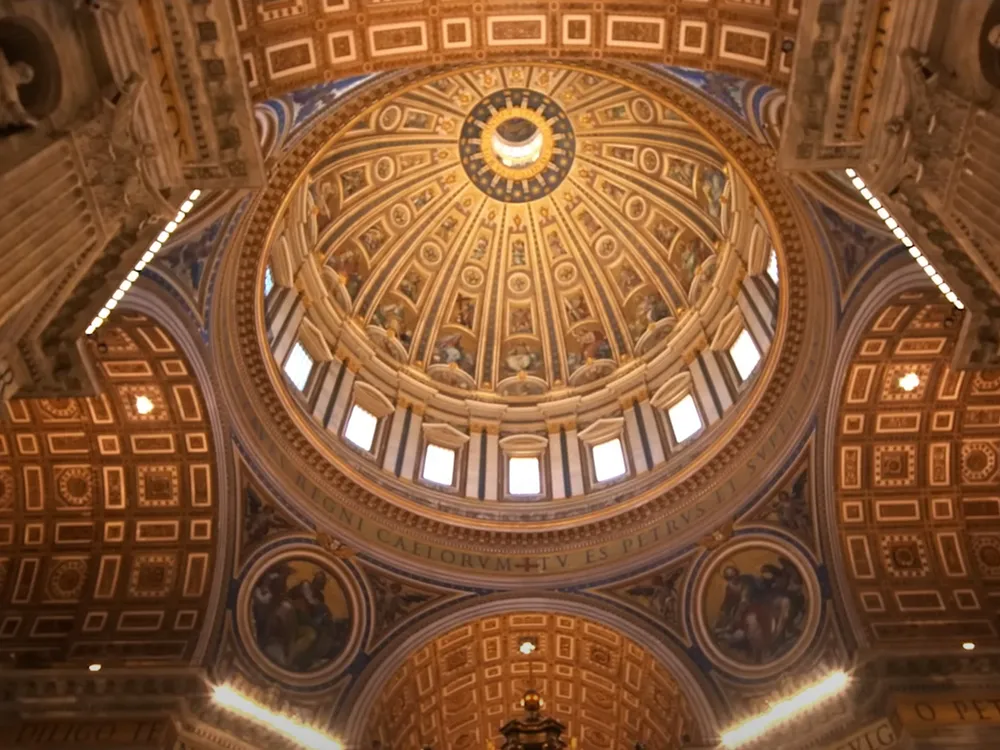 View of digitized St. Peter's Basilica Microsoft dome